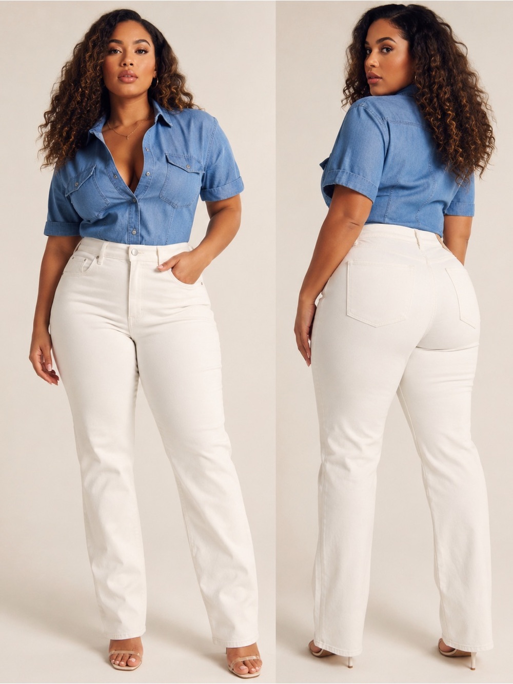 Madewell Curvy Straight Leg Jeans in Cream